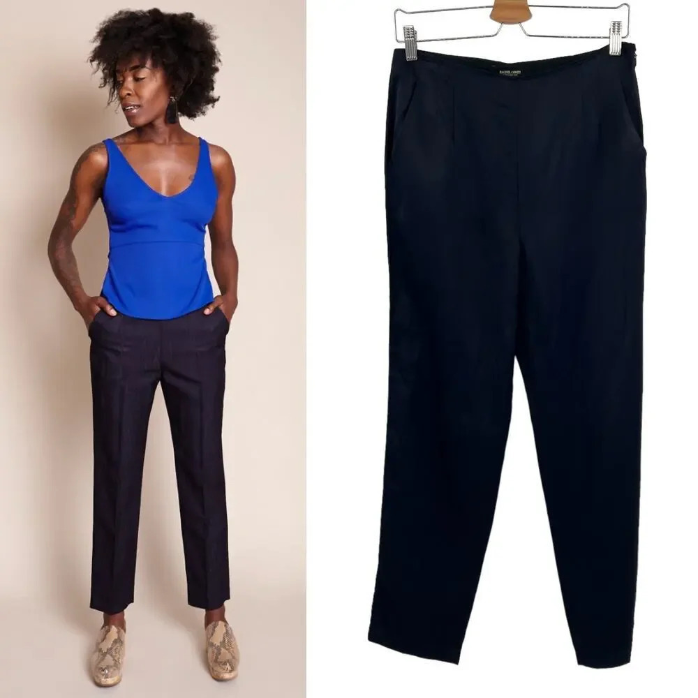 Rachel Comey Prime Pant‎ in Fluid Linen Midnight Navy Blue Size US 6